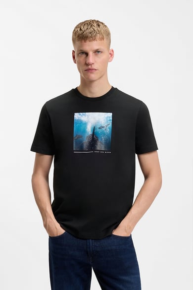 ΜΠΛΟΥΖΑ T-SHIRT BOSS - 001 ΜΑΥΡΟ